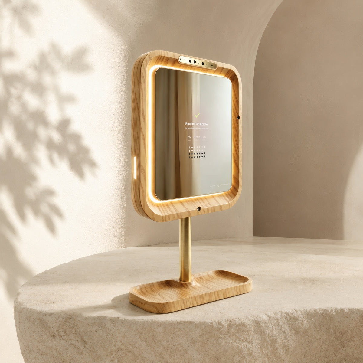 Back view of the Honey Mirror stand