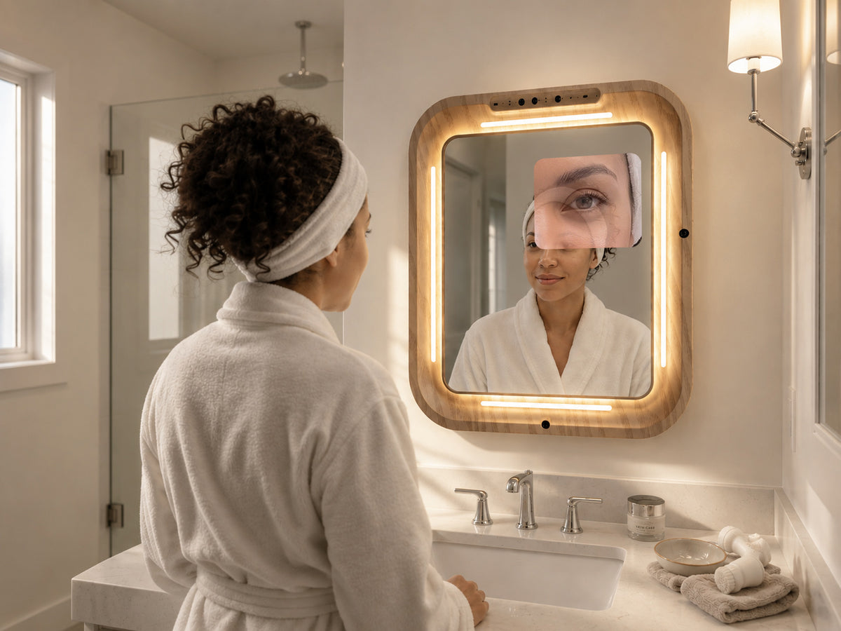 Honey Mirror on a dressing table